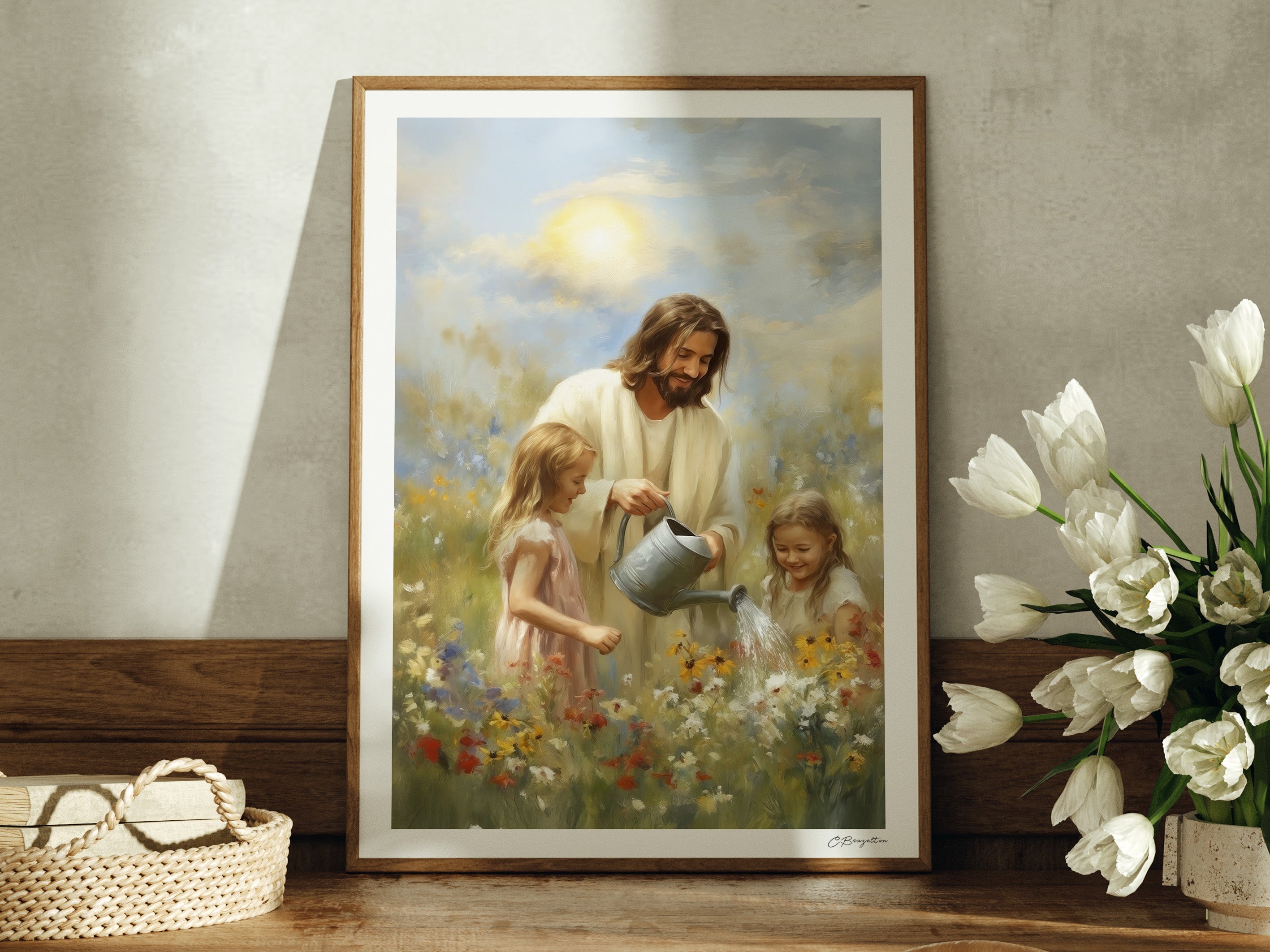 Working Beside Him | Signed Handmade Art Print