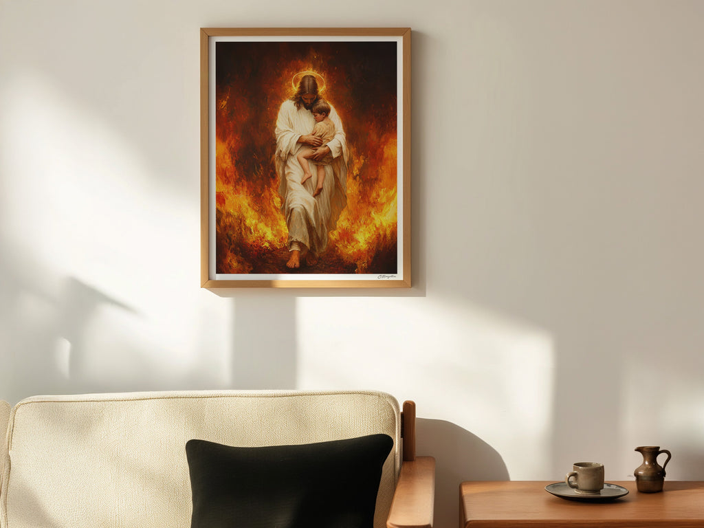 Faith Over Fire | Signed Handmade Art Print