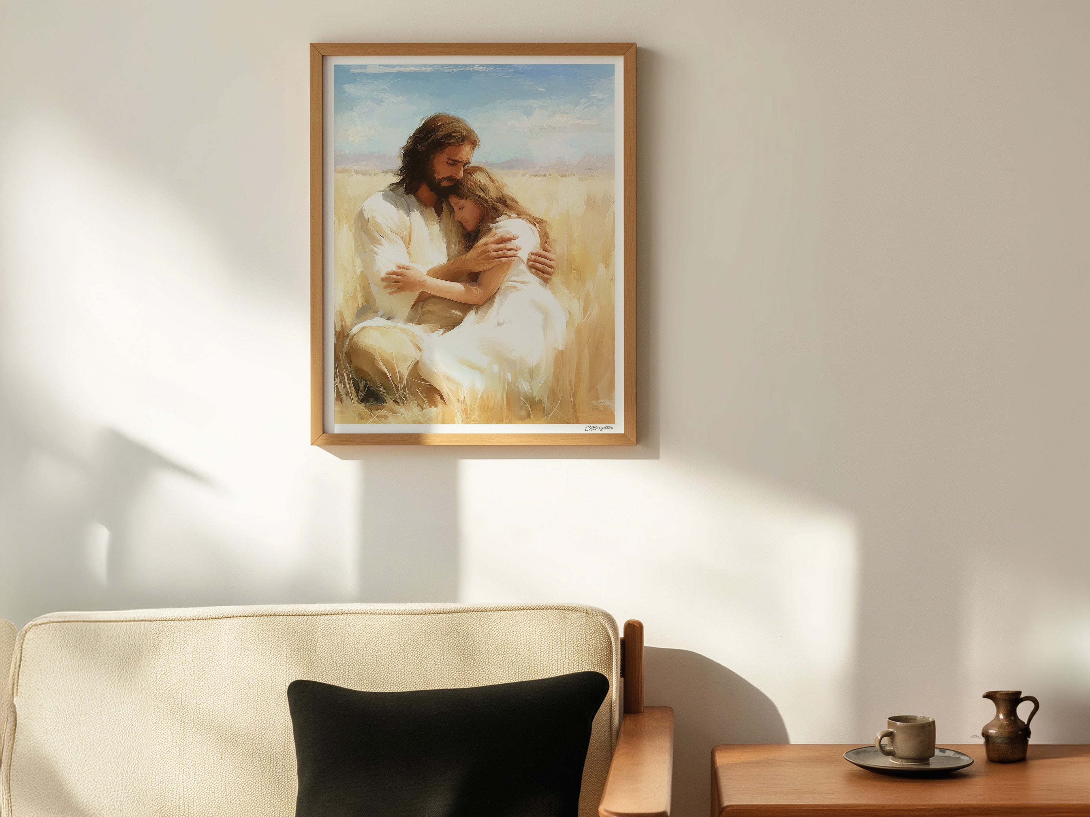 Safe with Him | Signed Handmade Art Print