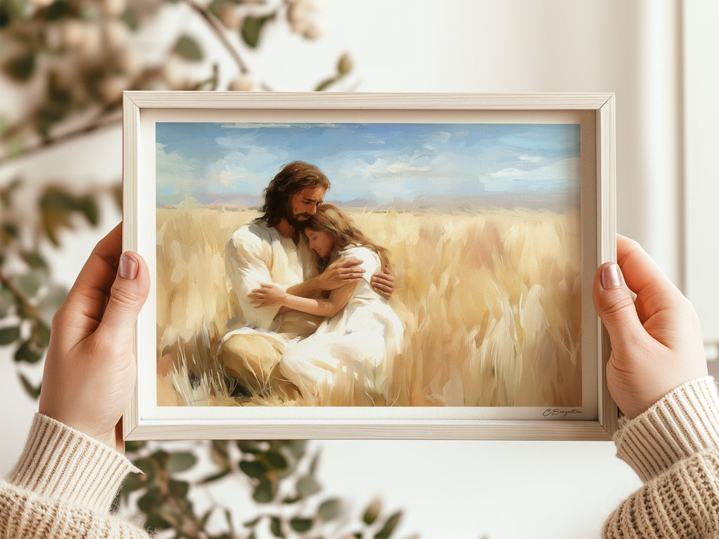 Safe with Him | Signed Handmade Art Print