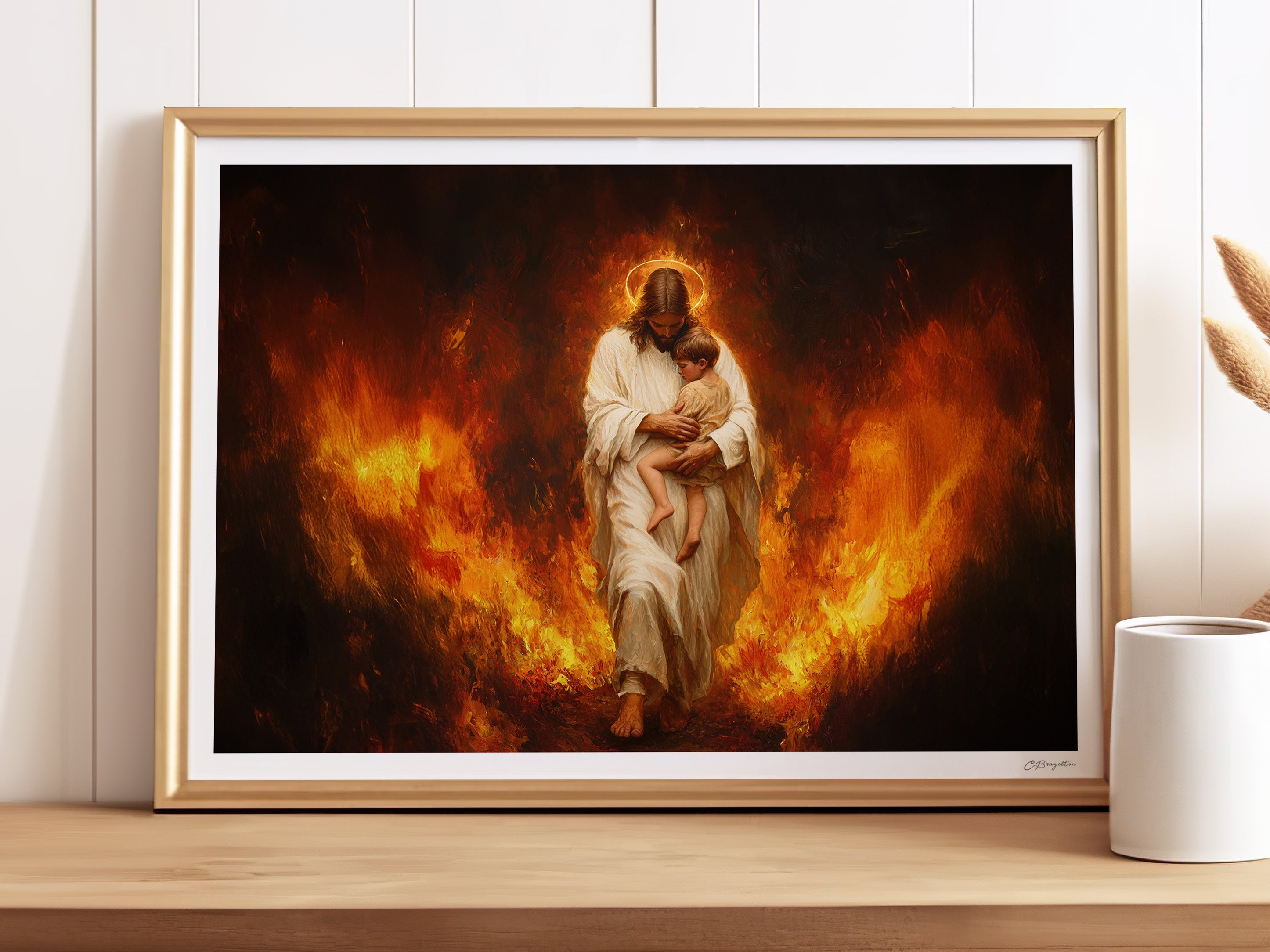 Faith Over Fire | Signed Handmade Art Print