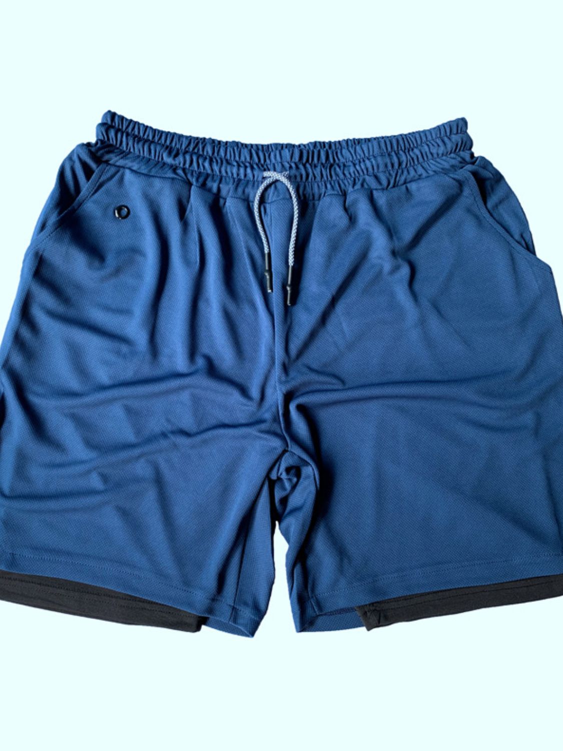 Men's Plus Size Drawstring Active Shorts with Pockets
