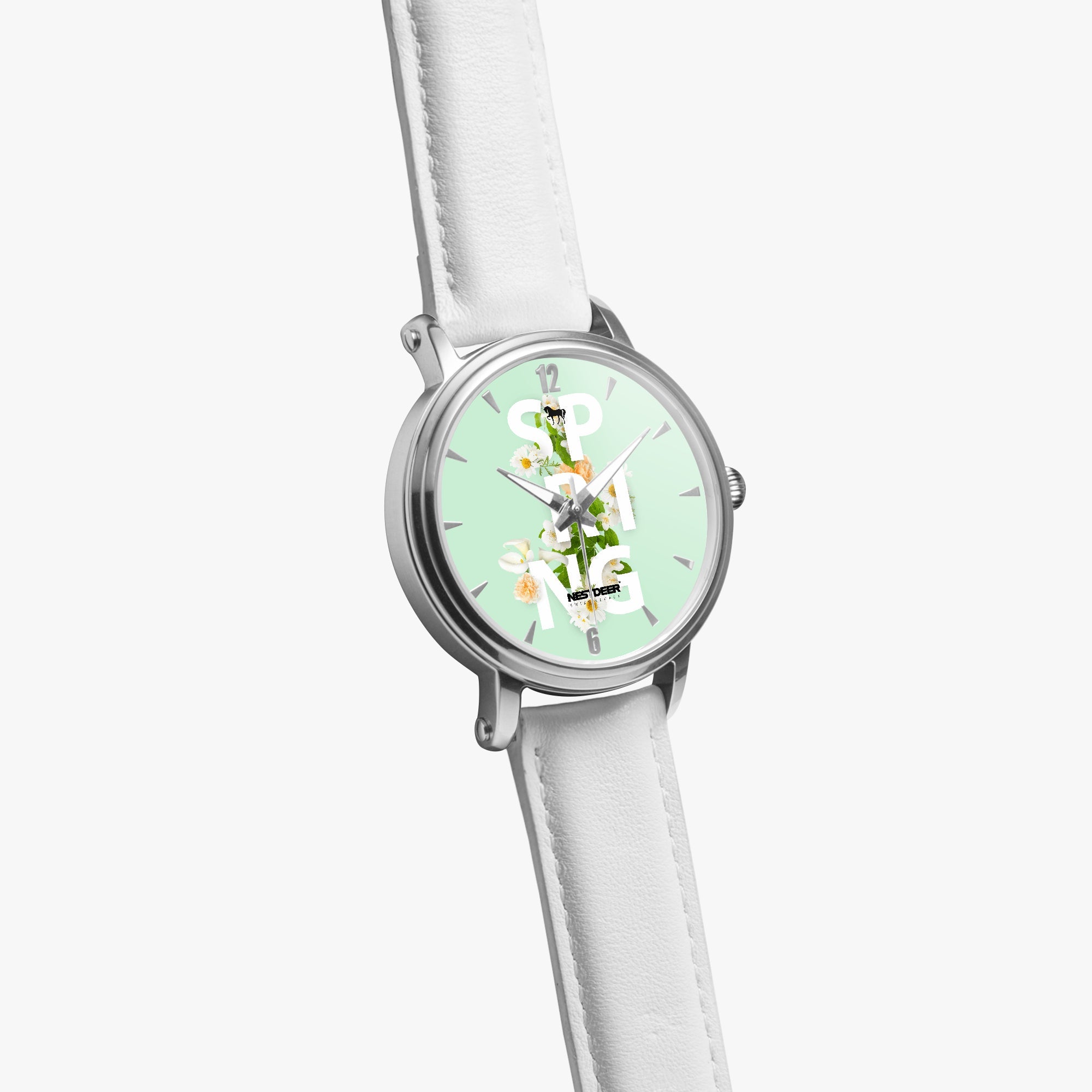 159. 46mm NESTDEER SPRING Unisex Automatic Watch (Silver)