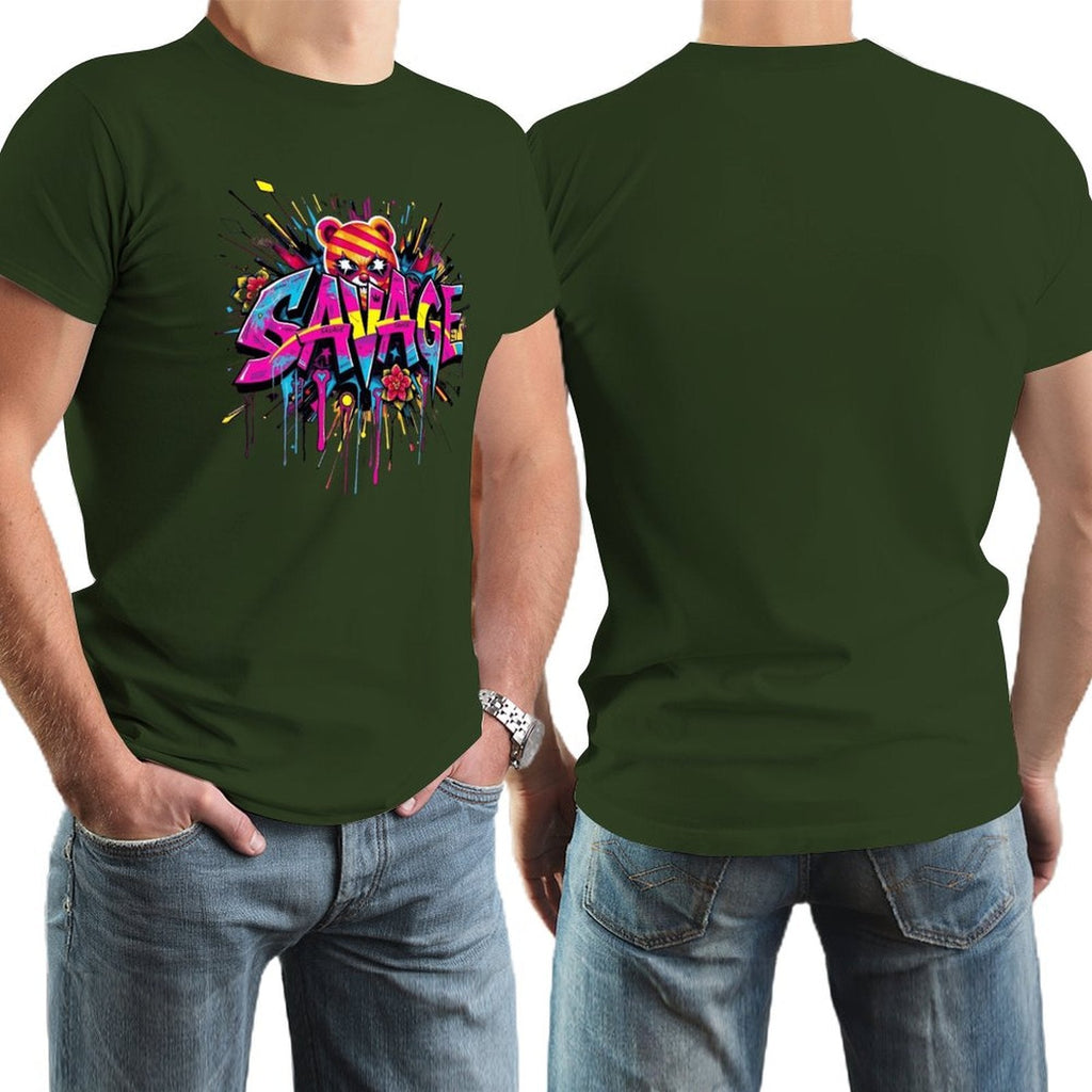 Tee for Men – "Savage" Graphic Streetwear Crown Co.