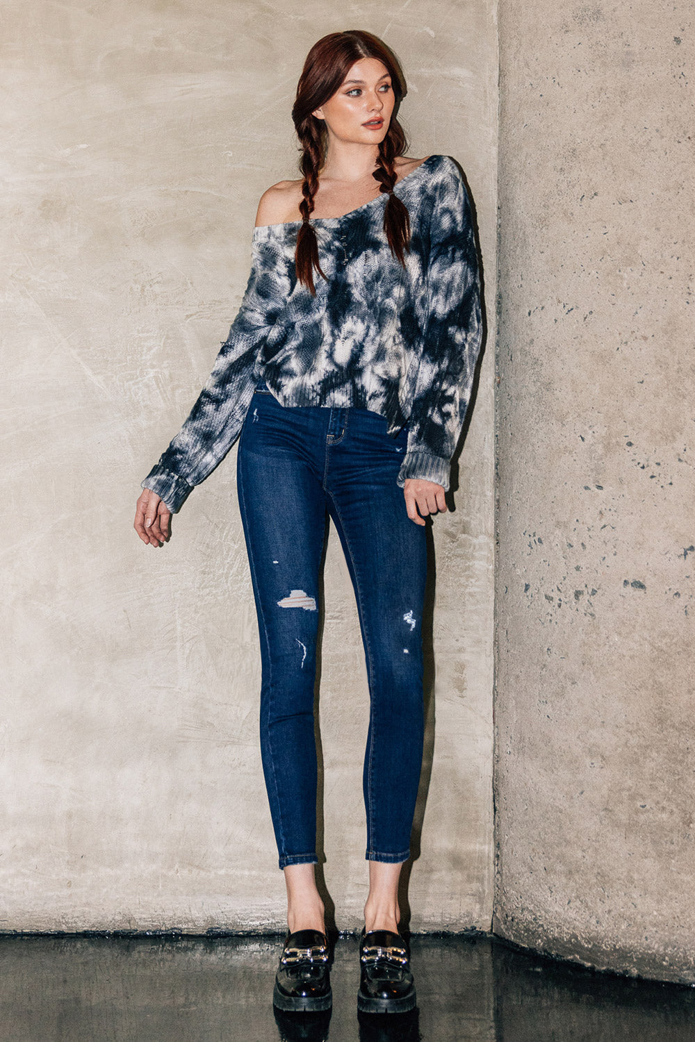 Destructed Ankle Skinny Jeans
