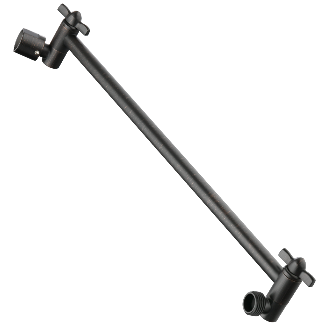 15 Inch Solid Brass Shower Head Extension Arm, Height & Angle Adjustable