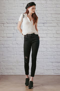 Destructed Ankle Skinny Jeans