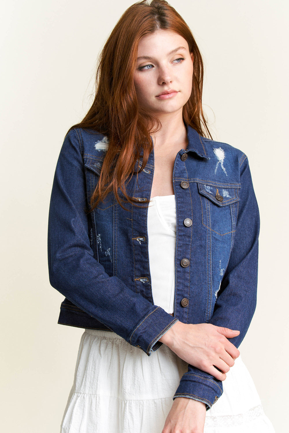 Classic Destructed Denim Jacket