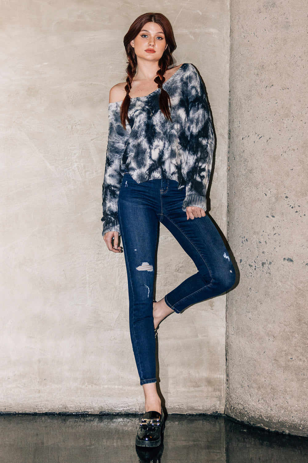 Destructed Ankle Skinny Jeans
