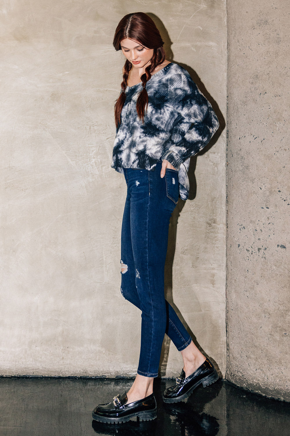 Destructed Ankle Skinny Jeans