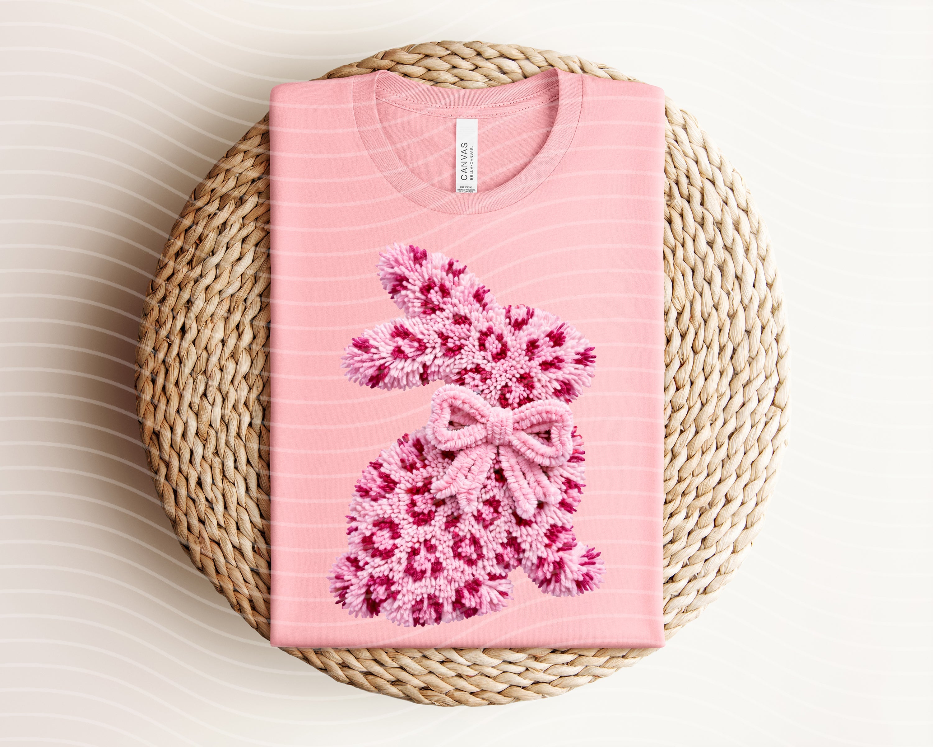 Fluffy Leopard Bunny Graphic Tee