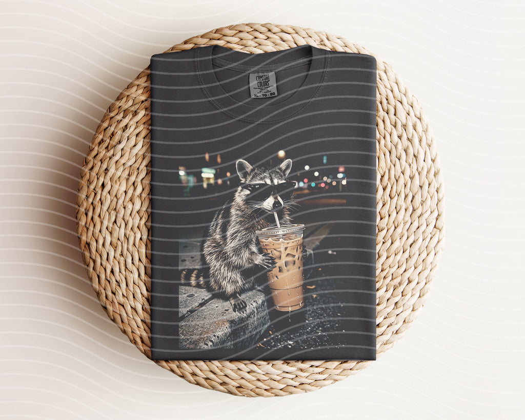 Iced Coffee Raccoon Graphic Tee