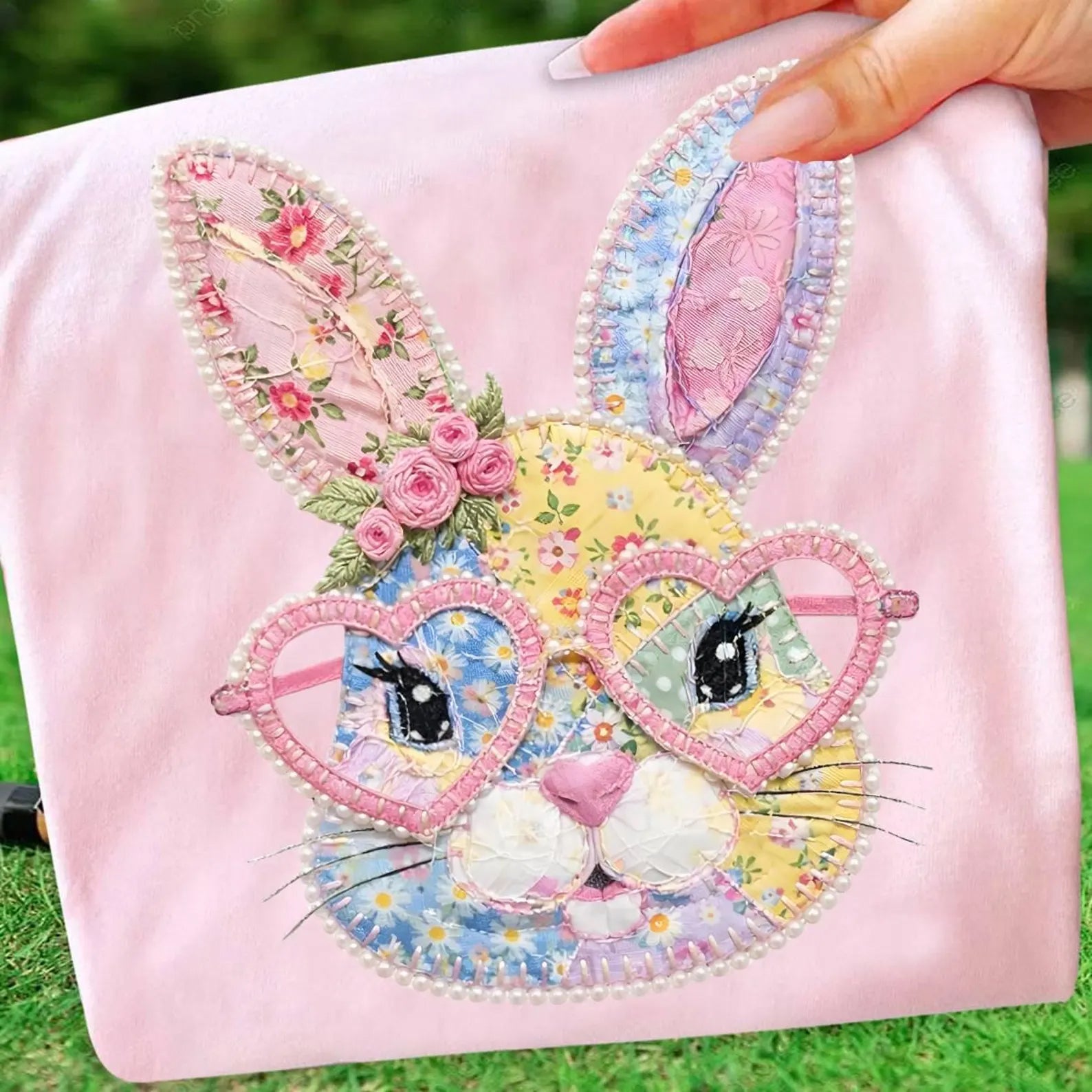 Patchwork Bunny Graphic Tee
