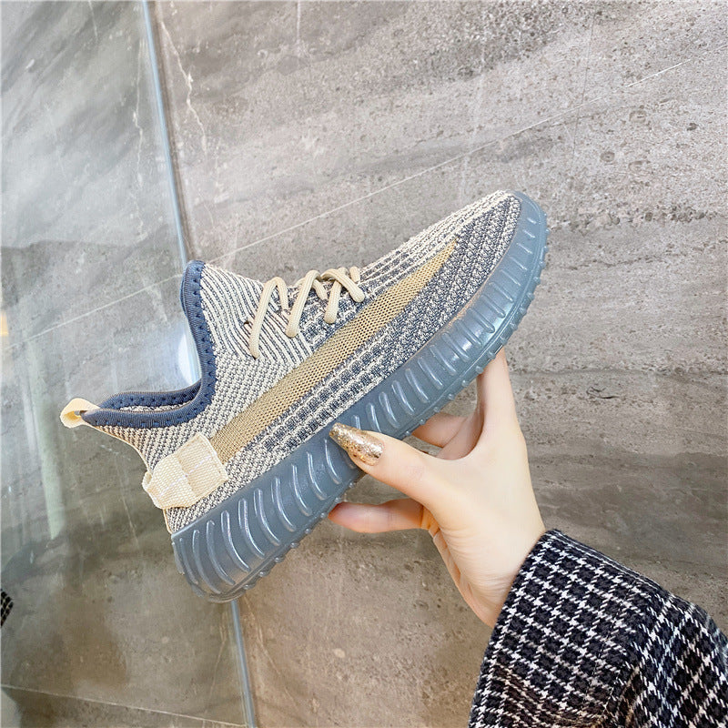Women's Mesh Lace-Up Platform Athletic Sneakers