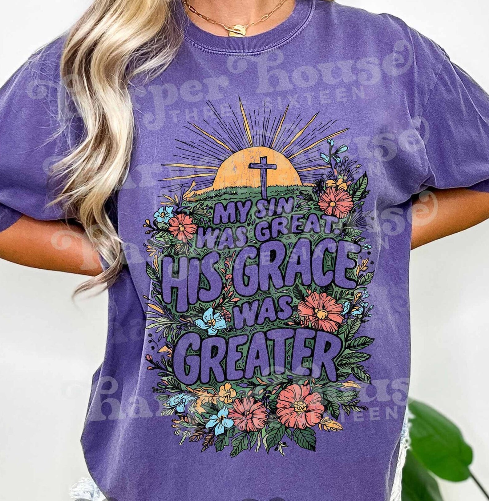 My Sin Was Great His Love Was Greater Graphic Tee