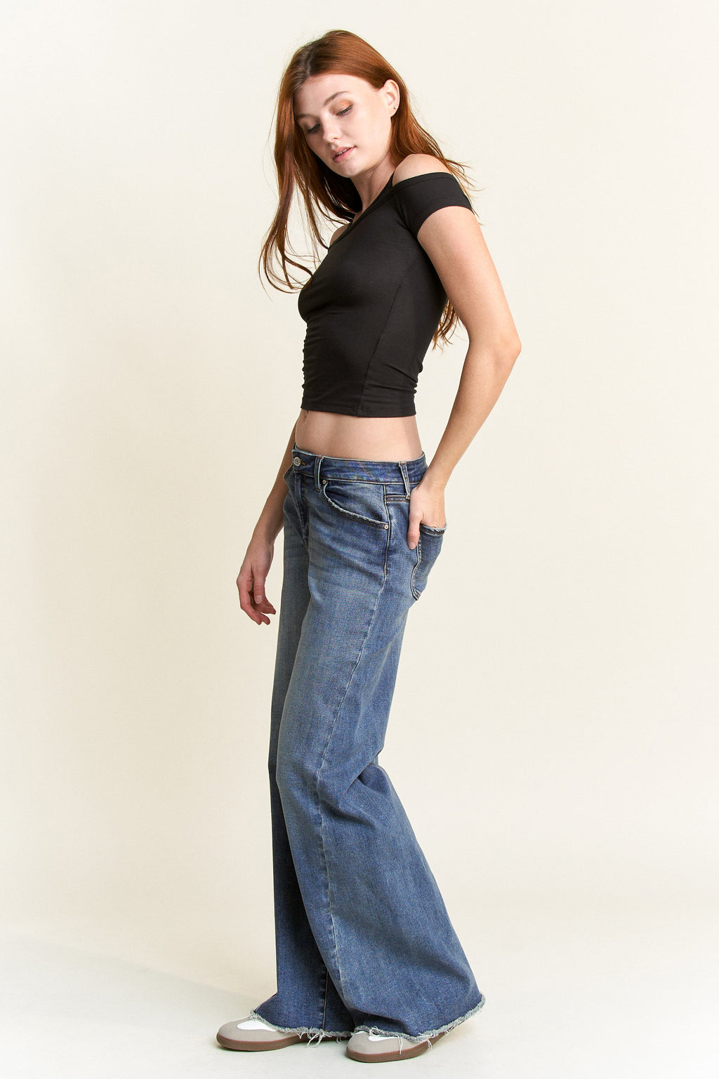Low Rise Baggy Wide Leg Jeans