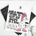 Just a Mom Trying to Keep Her Ducks in a Row Graphic Tee