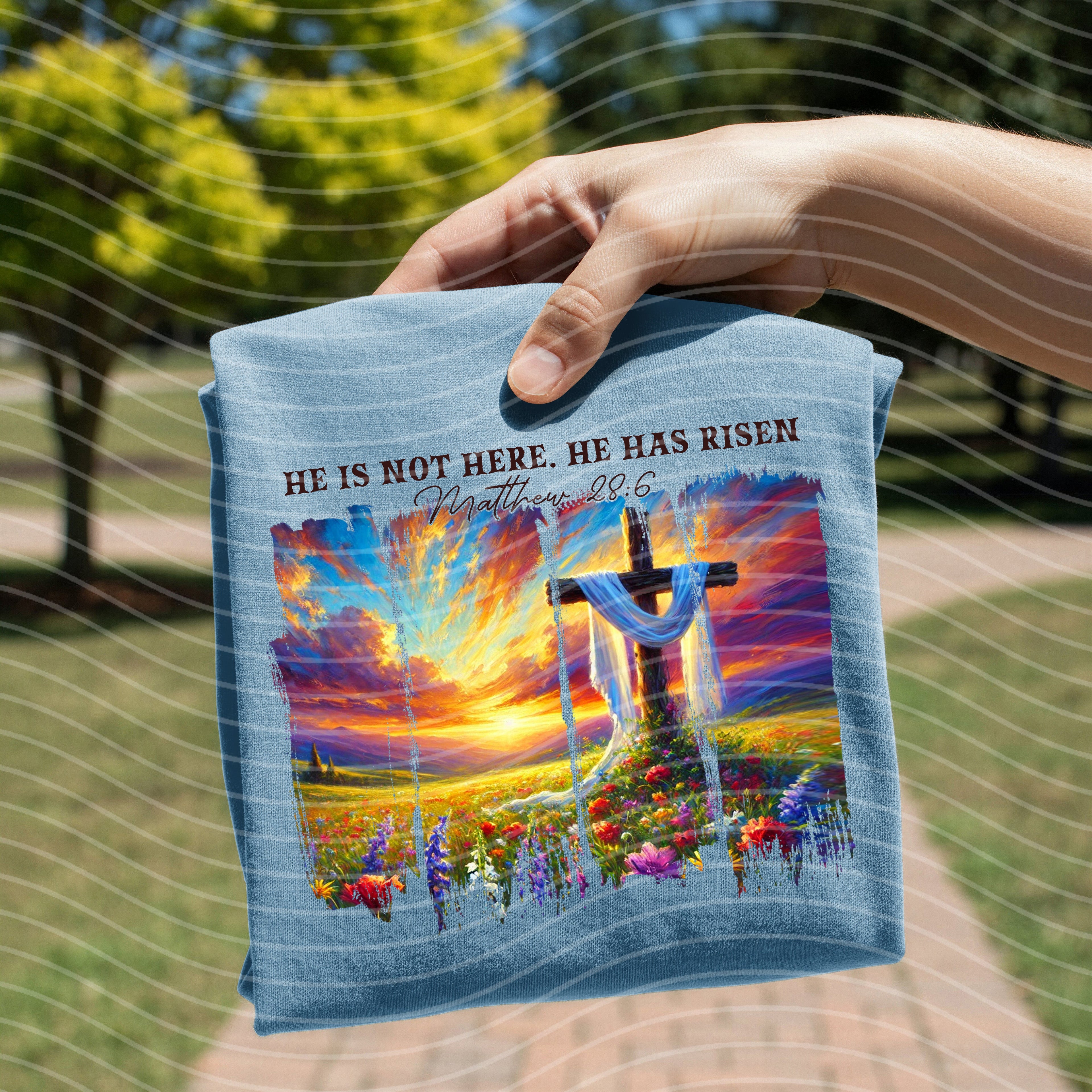 He is Not Here He Has Risen Graphic Tee