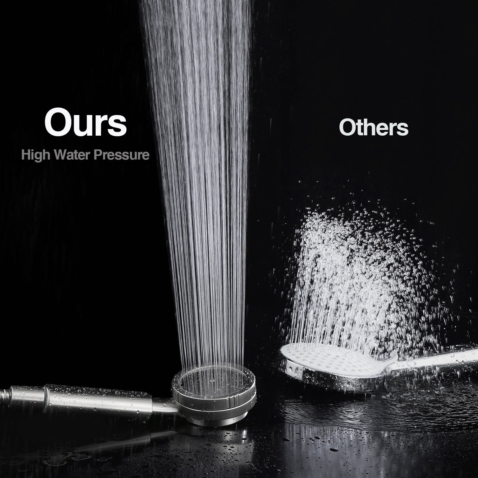 High Pressure Handheld Shower Head Kit, Handheld Shower with 60 Inch Hose and Bracket