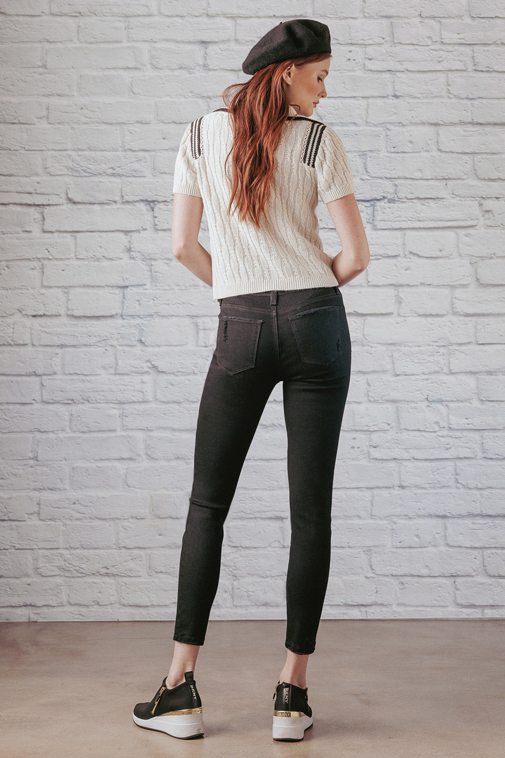 Destructed Ankle Skinny Jeans