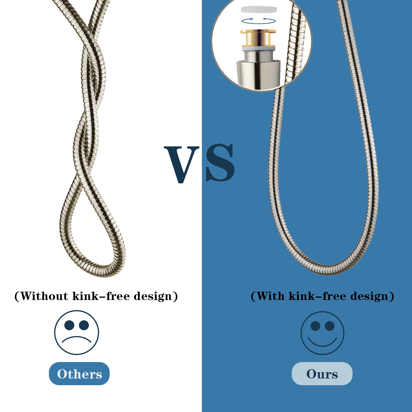 59 Inch Shower Hose For Hand Held Shower Heads-Stainless Steel Hose