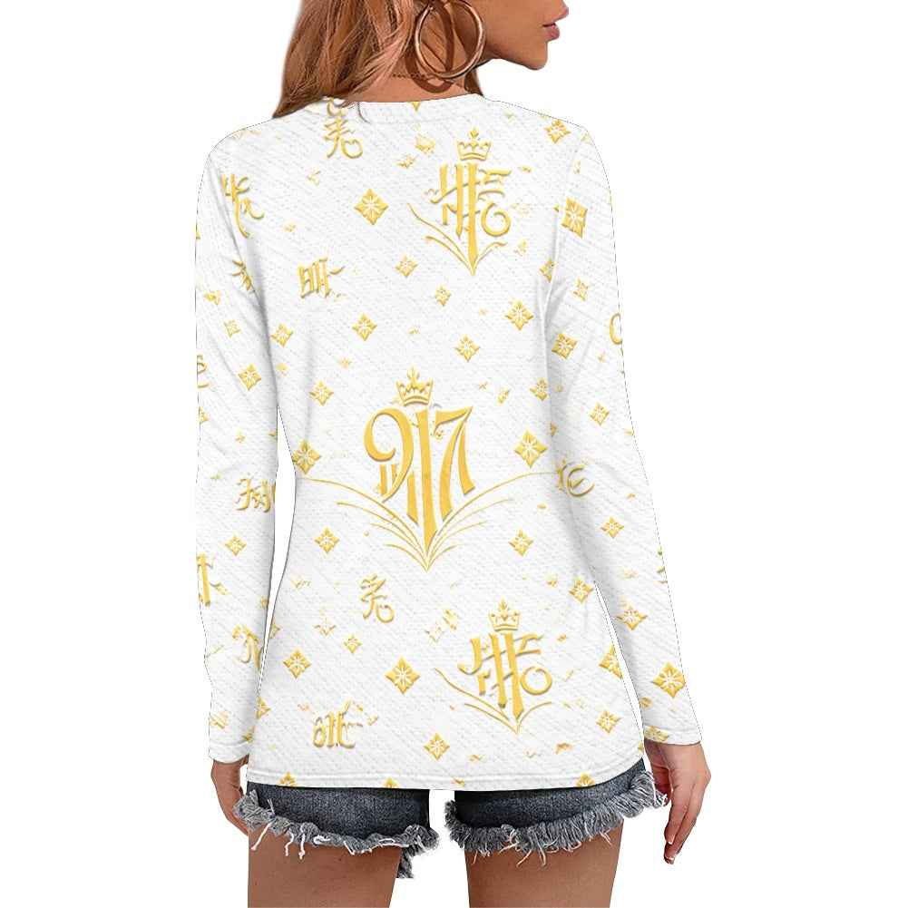 MUNSIEUR Women's Long Sleeve T-shirt "917" Signature Collection New Arrivals