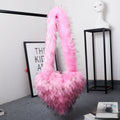 Women's Fur Crossbody Bag - Plush Love Big Bag Personality Purse