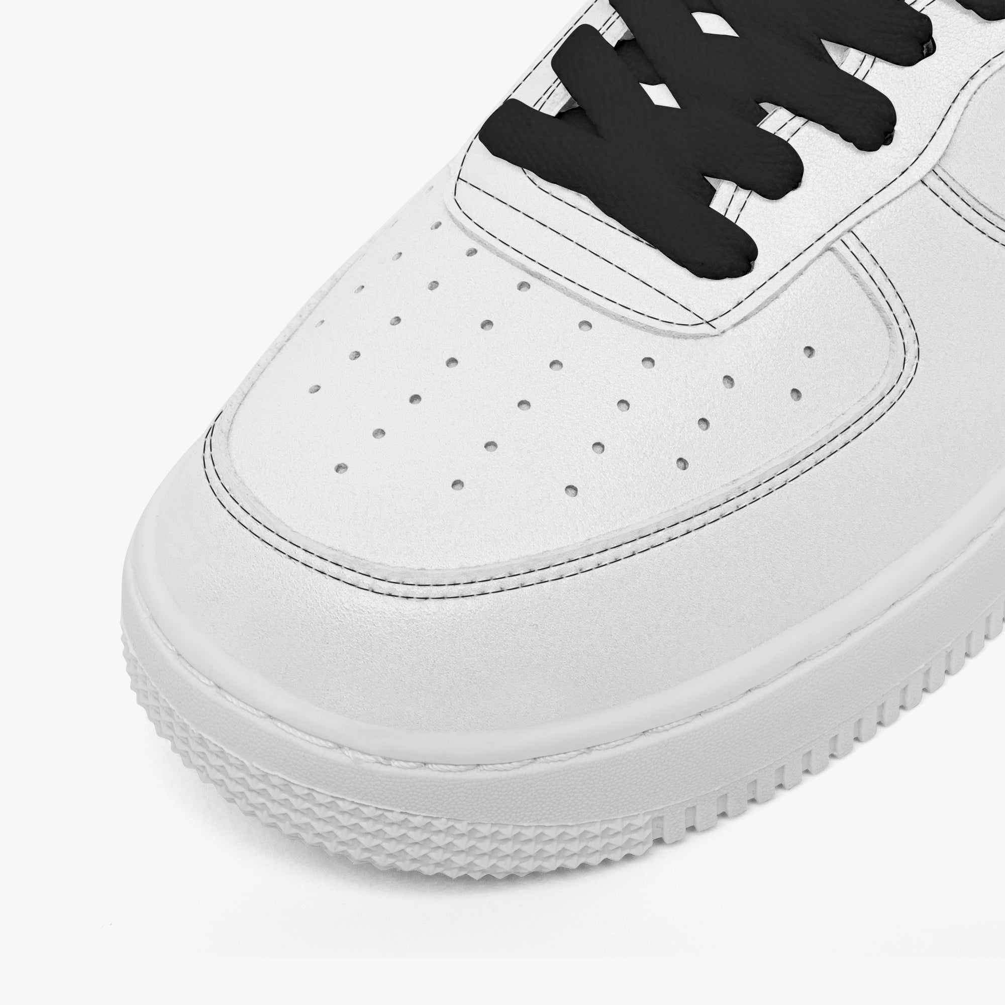 NESTDEER 977. AF1 Low-Top Leather Sports Sneakers - Tongue Printable