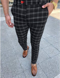 Men's Business Checkered Casual Pants
