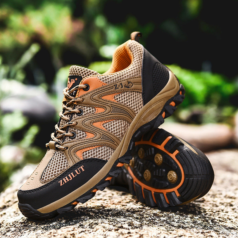 Men's Trekkers Outdoor Casual Lightweight Breathable Hiking Black Sports Shoes