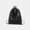 Stylish PU Leather Zip Backpack for Everyday Use