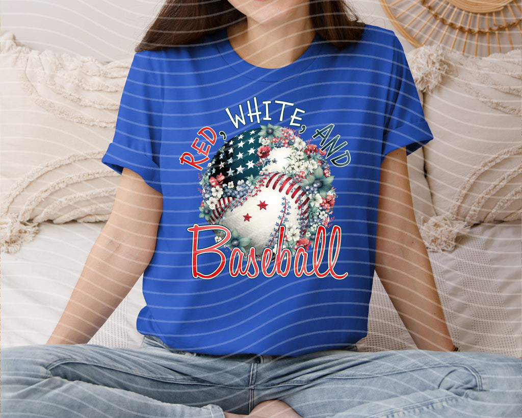 Red White and Baseball Graphic Tee
