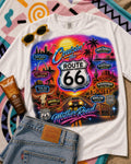 Cruisin the Route 66 Airbrush Graphic Tee