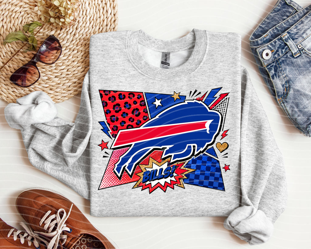 Bills Comic Graphic Tee