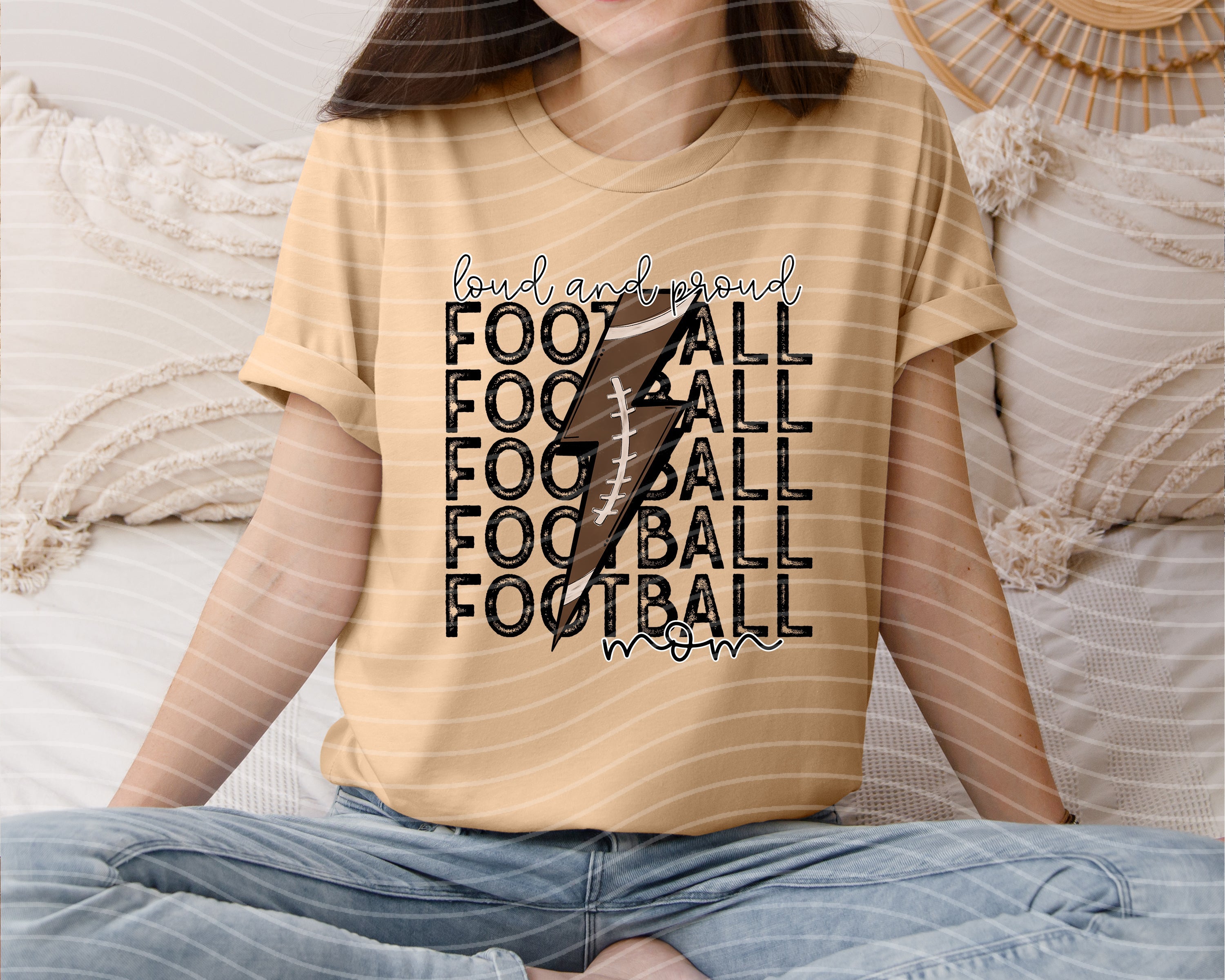 Loud and Proud Football Mom Graphic Tee