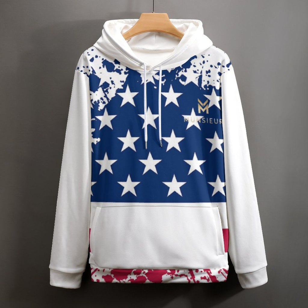 Munsieur Men's Graphic Hoodie America's Pride Hoodie 4th of July Independence Day Collection