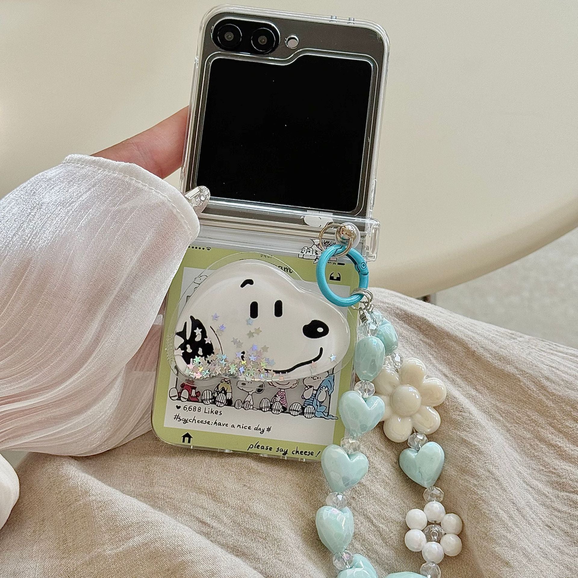 Cartoon Snoopy Samsung Suitable For Zflip7 Phone Case