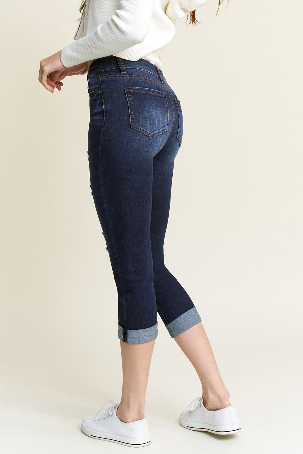 High Rise Cropped Skinny Jeans