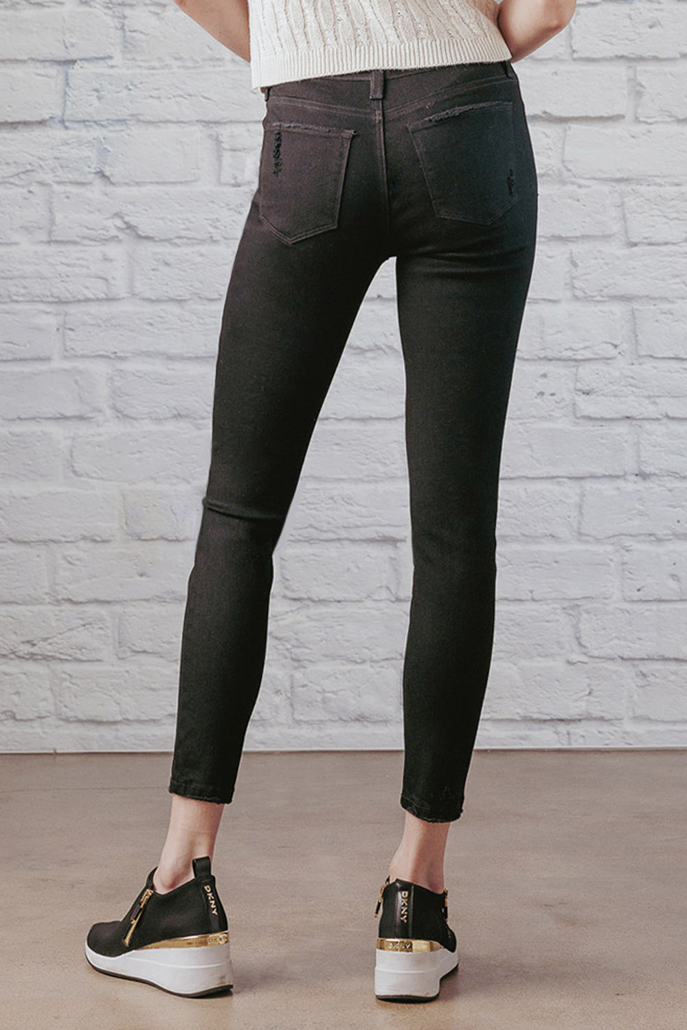 Destructed Ankle Skinny Jeans