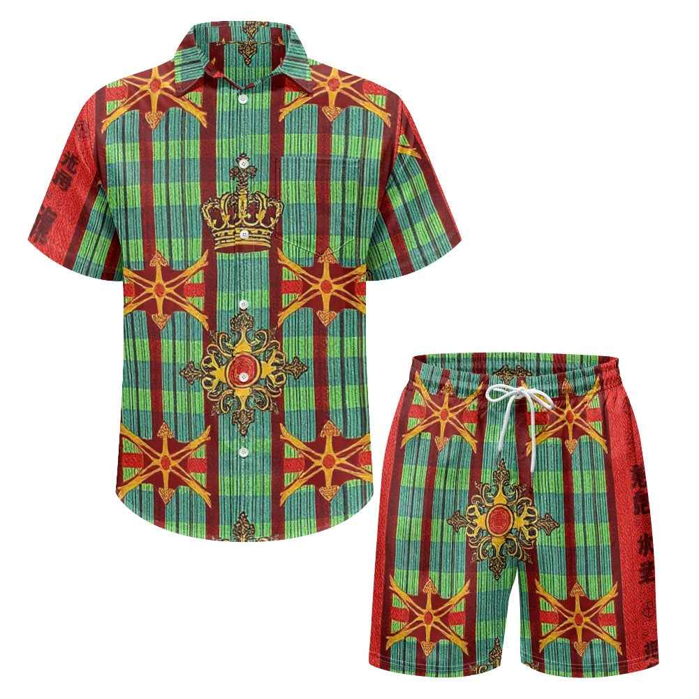 Men's Shorts Set - Two Piece Casual Summer Outfit for Men