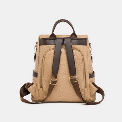 Stylish PU Leather Backpack for Everyday Adventures