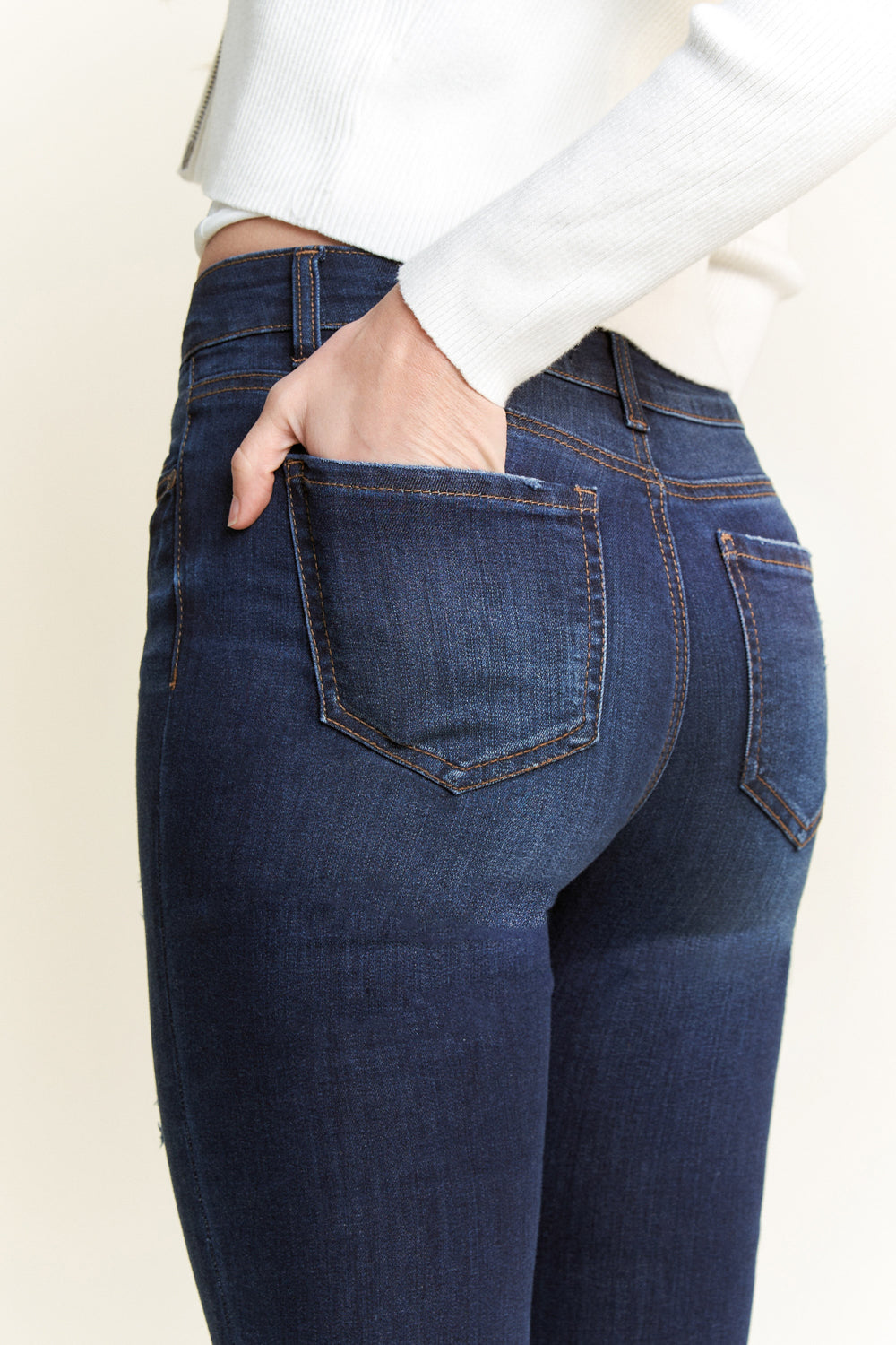 High Rise Cropped Skinny Jeans