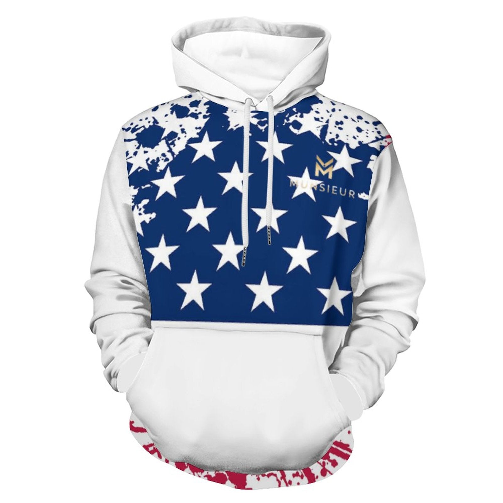 Munsieur Men's Graphic Hoodie America's Pride Hoodie 4th of July Independence Day Collection