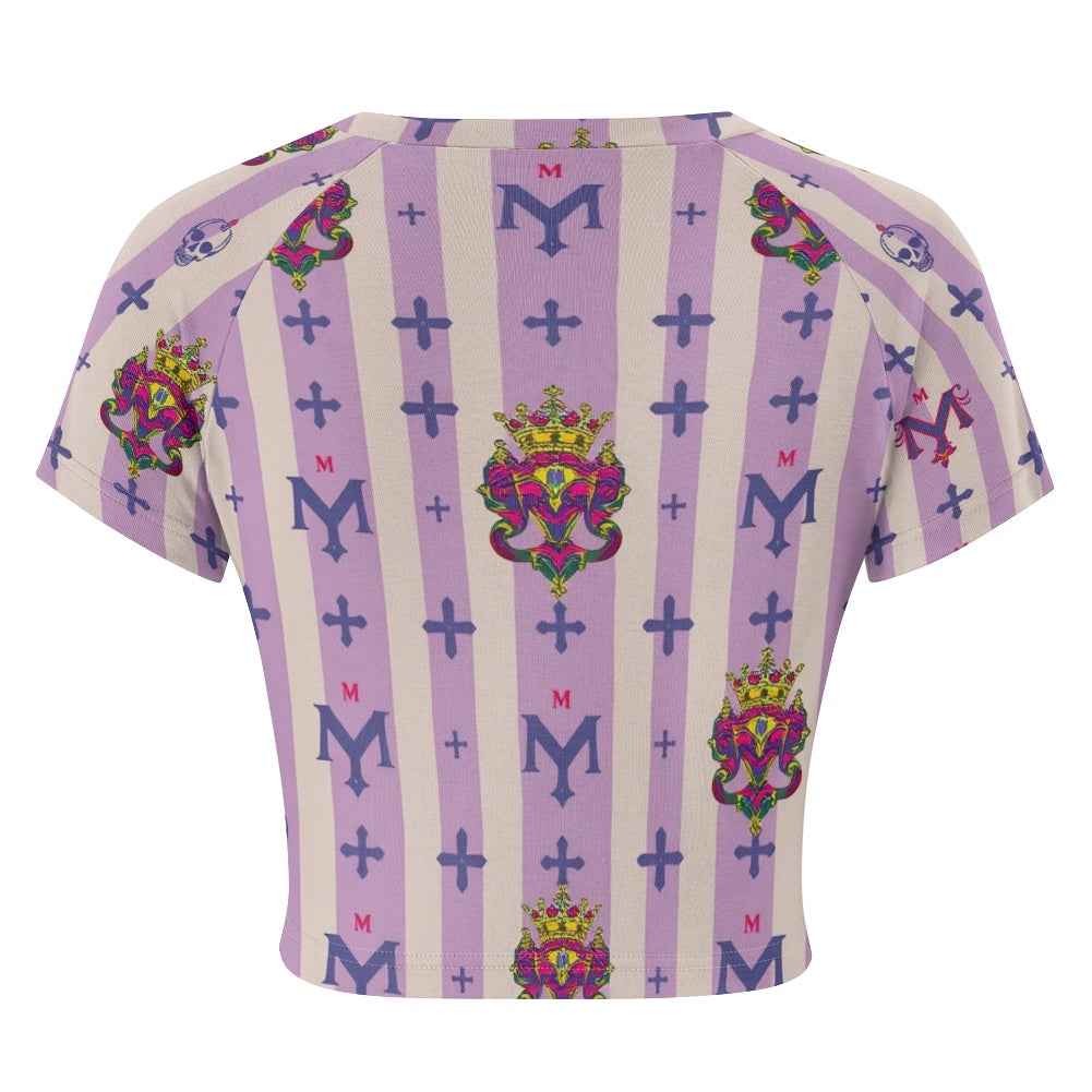 MUNSIEUR Tight cropped navel-baring T-shirt