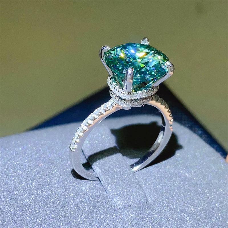 5 Carat Lab-grown Diamond Ring Sterling Silver VVS Quality