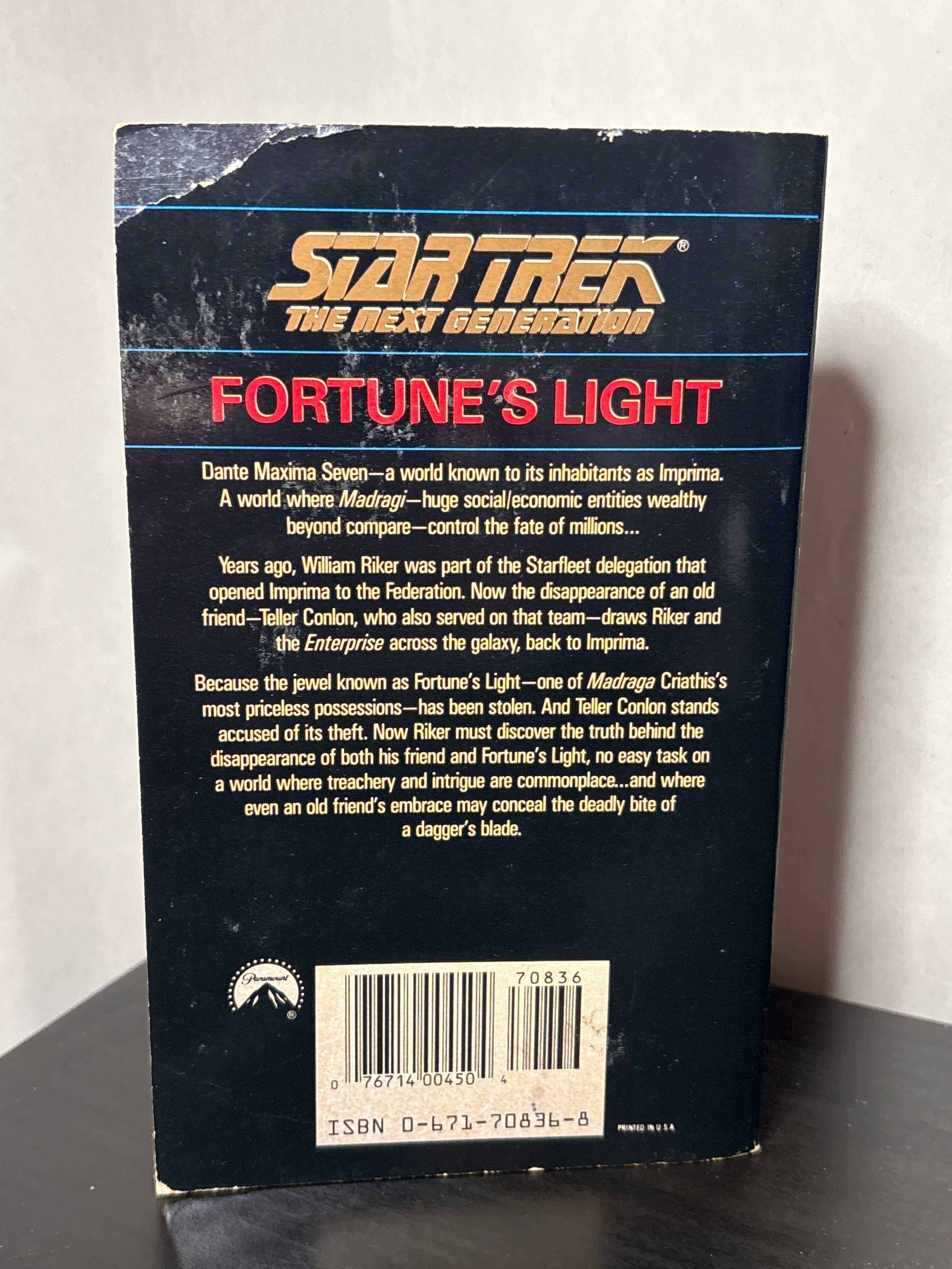 Fortune's Light by Michael Jan Friedman (Star Trek: The Next Generation #15) | Classic Sci-Fi