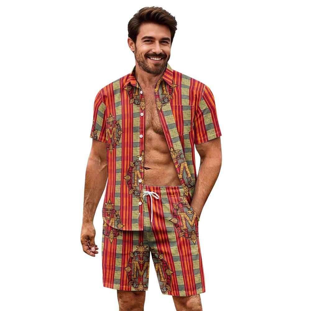 Men's Vacation Shorts Set - Two Piece Casual Beach Outfit