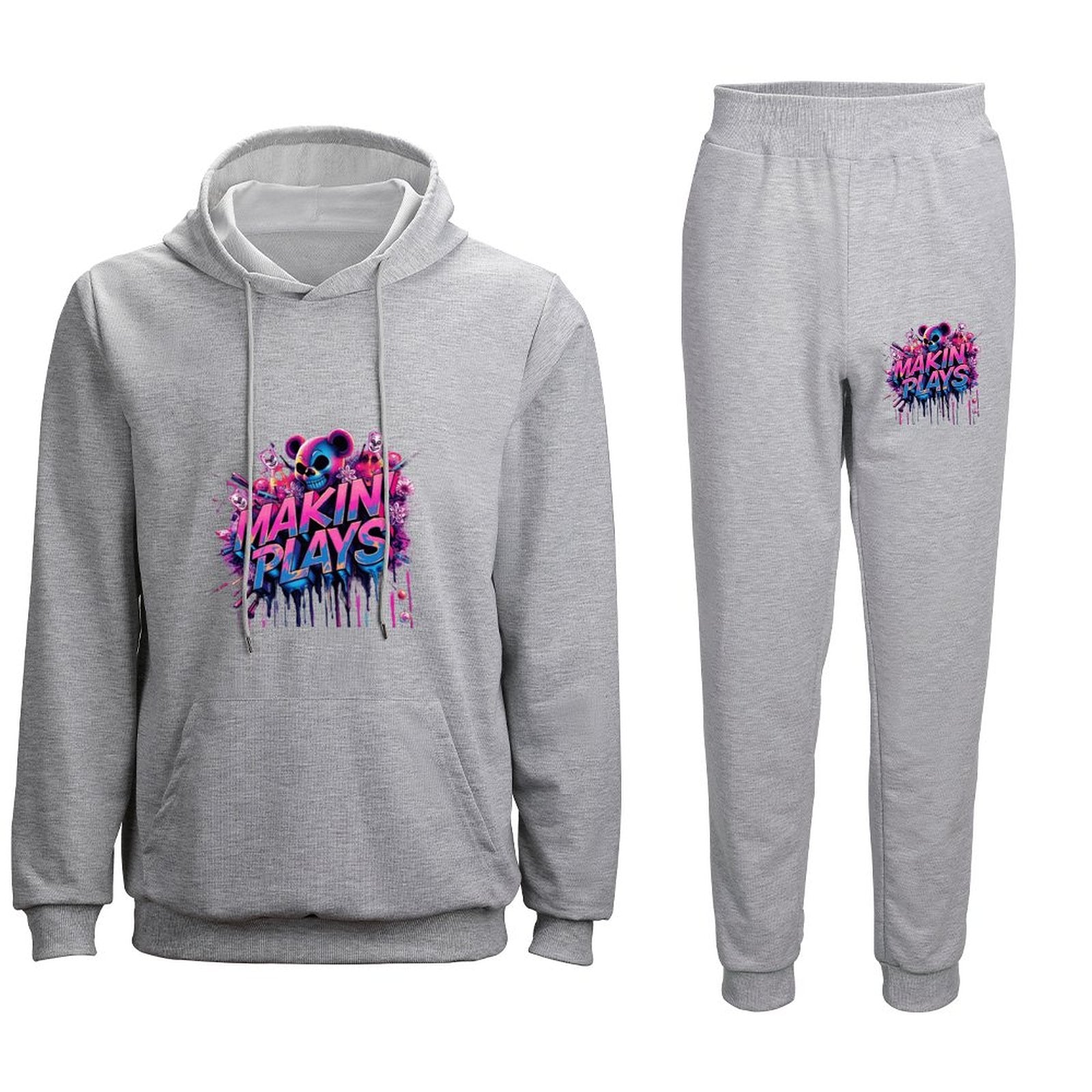MUNSIEUR Design Graphic Hoodie Set for Men