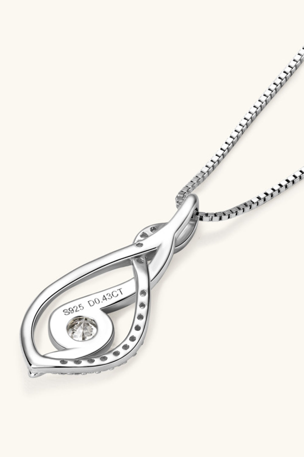 Lab-grown Diamond Necklace Brilliant Sterling Silver