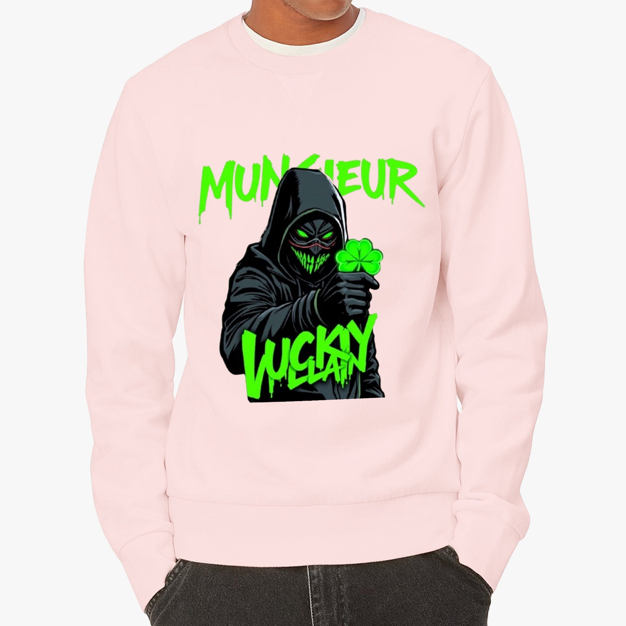 St. Patrick's Day Collection Munsieur Unisex Clover Gang 🍀 Crewneck Hoodie Sweater